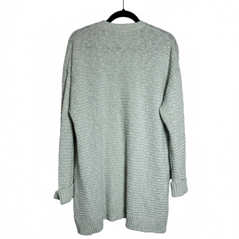 L.L. Bean Light Sage Open-Front Knit Cardigan - Picture 3 of 5